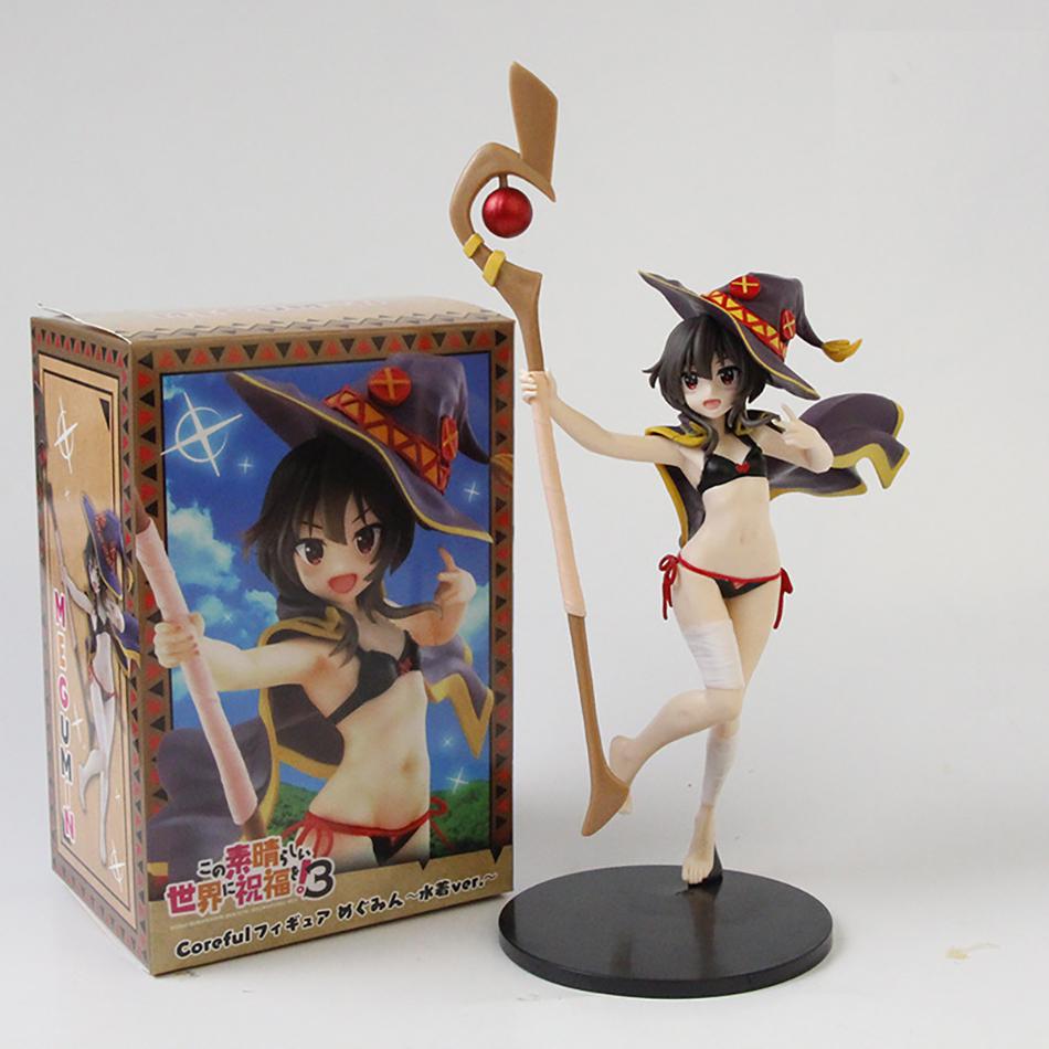 14cm God Blessing This Wonderful World Aniem Figure Megumin Swimsuit Sexy Anime Girl Collectibl Model Dolls Toys PVC S On Kid Friendly Entertaining