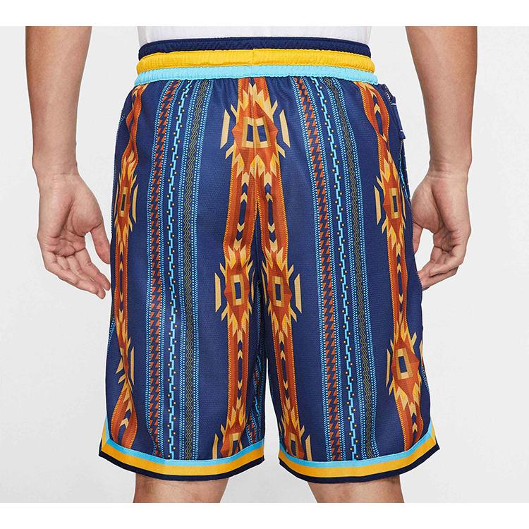 Nike Basketball Shorts Men's Blue Moderate Straight Fit Pants BV9444-492