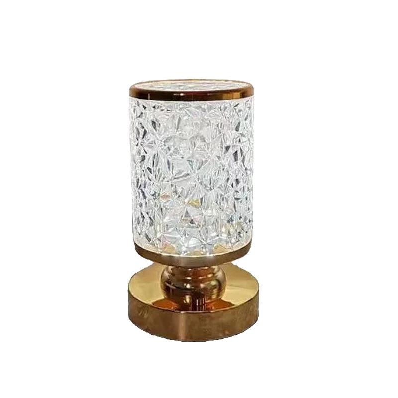 

Crystal Desk Lamp Lighting Fixture Bedside Lamp Night Light USB Retro Nightstand Table Lamp Dimmable for Bedroom Home Decoration