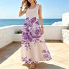 Women's Summer Floral Maxi Dress Sleeveless,Flowy,Soft Fabric,Ideal for Casual Wear,Friends Party,Travel,Daily Outing