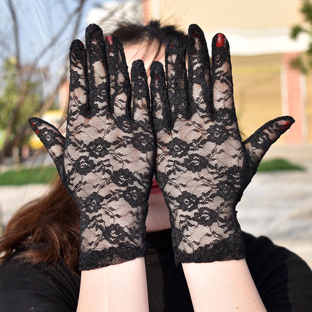 Outdoor UV-proof Riding Screen Display Party Household Lace Breathable Gloves