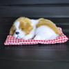 Dog Plush Sleep Toy Model Ornament Make Sound Lifelike Simulation Doll Gift