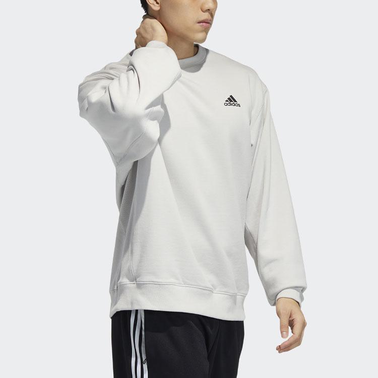 Adidas Logo Sweatshirt For Training And Sports Men Tops Light-Grey H37068
