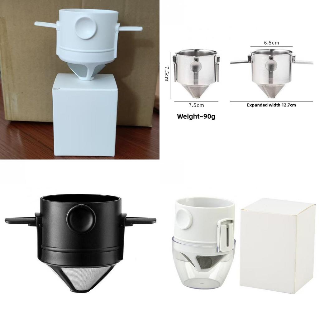 Coffee Dripper 304 Stainless Steel Mesh Reusable Pour Over Filter For Fresh Coffee