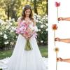 62cm Length Fake False Flowers Handmade Craft Fake Flowers New Bridal Bouquet  Outdoor Decor
