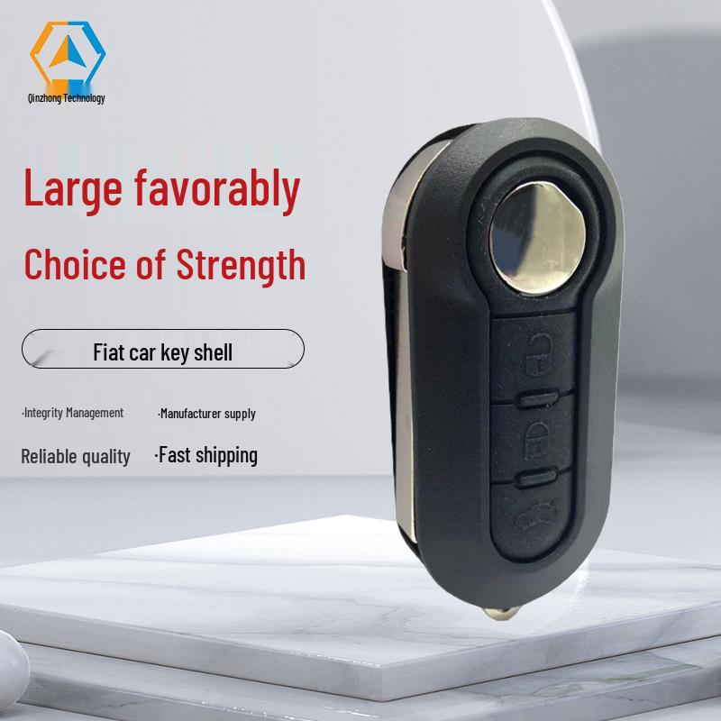 

Fiat 500 Folding Remote Key Shell Replacement 3-button black