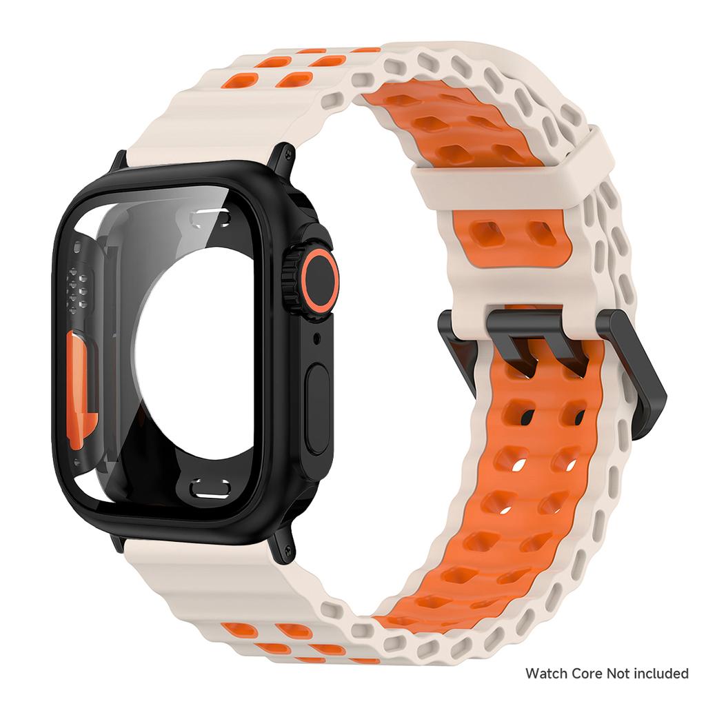 Silicone Strap+Change to Ultra Case For Apple Watch 11 10 42/46mm Protective Cover for iwatch Series 9 8 7 6 se54 40/41/44/45mm