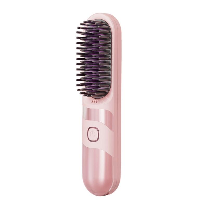 Double Purpose Hair Styler Brush USB Charging Hair Straightener 3600mAh Battery Ideal for Travel Efficient Styling