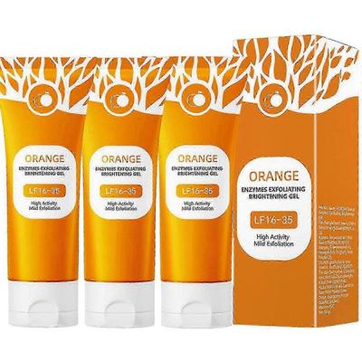 3X Orange Enzymes Exfoliating Brightening Gel Moisturizing Smoothing Tighten Pores Brightening Exfoliating Peeling Gel 100g 25-26 Less