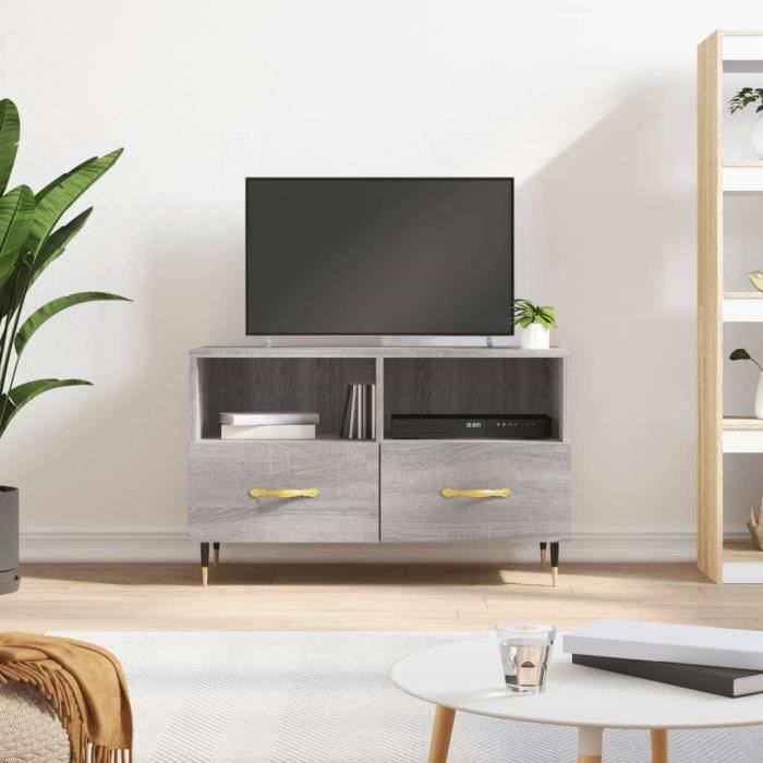 VidaXL Meuble TV Sonoma gris 80x36x50 cm Bois d'ingénierie 828954
