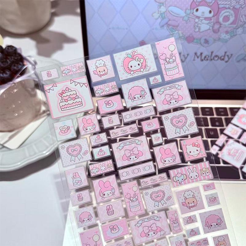 Sanrio Kitty Pink Nail Art Stickers - DIY Phone Decoration