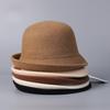 Japanese-style Rolled Edge Elegant Versatile Australian Wool Bucket Hat for Women 2025 Winter New Simple Wool Fisherman Hat