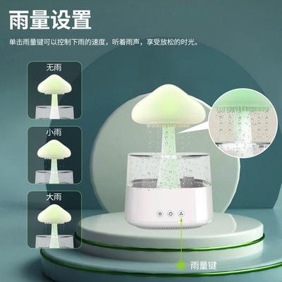 Humidificador de nube de hongo para el hogar, niebla densa, capacidad de volumen, lámpara para dormitorio del hogar, gotas de lluvia