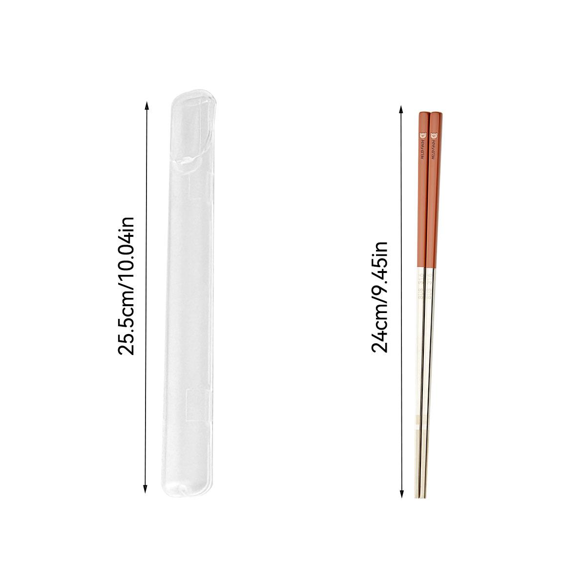 

Portable Cute 316 Stainless Steel Non Slip Chinese Chopsticks Reusable Sushi Stick Dishwasher Safe Kitchen Tableware