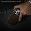 For iPhone 16 Pro Case Crocodile Texture Genuine Cow Leather Coated PC Phone Cover