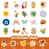 T01040773 Clearance 100 Small Size 4Cm Leaves Bohemian Stickers Vintage Aesthetic Art
