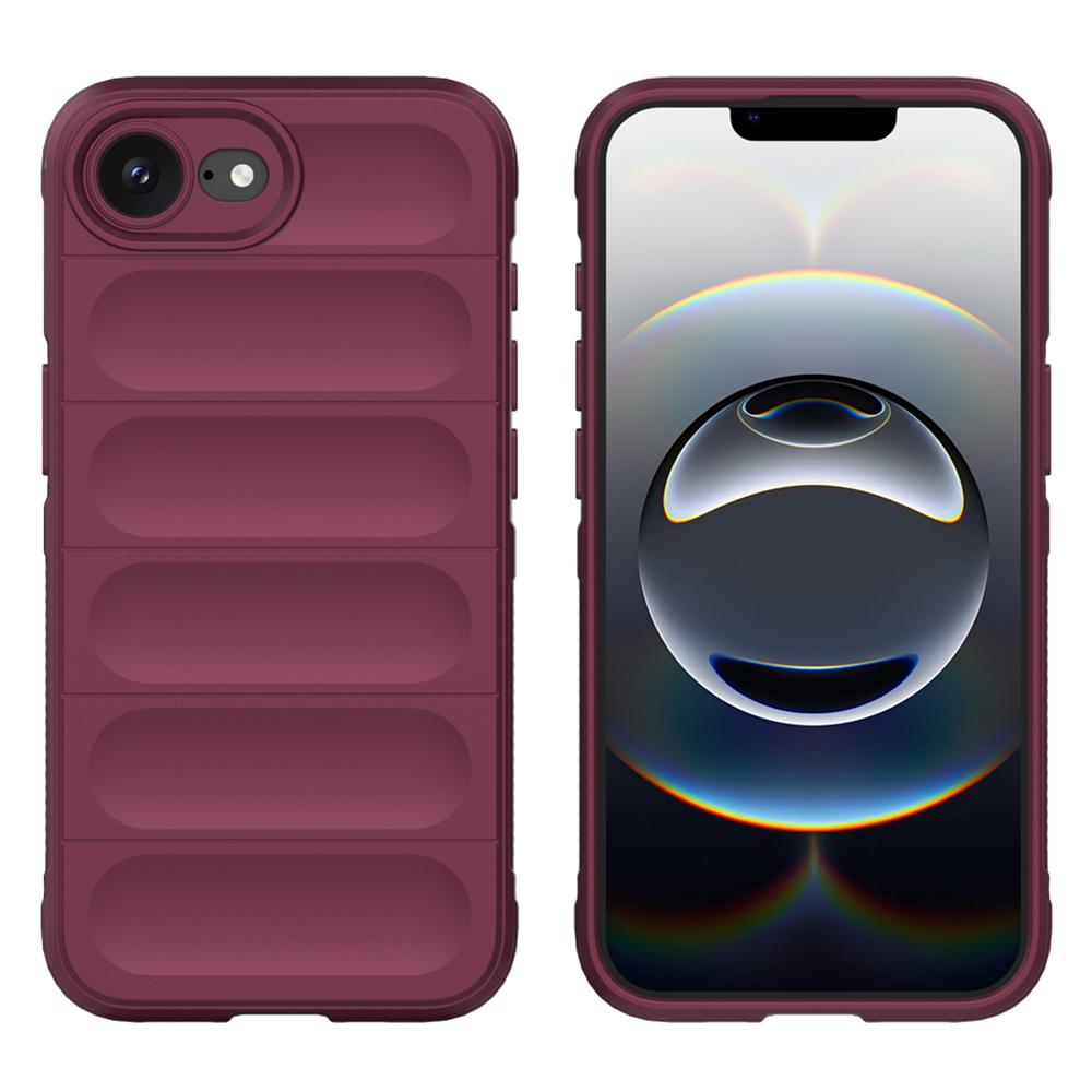 

AMORUS For iPhone 16e Case Shockproof Soft TPU Rugged Phone Back Cover Wine Red