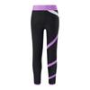 Girls Ice Skating Sport Pants: Colorblock Close-fitting Stretchy Leggings for Figure Skating Practice & Performance