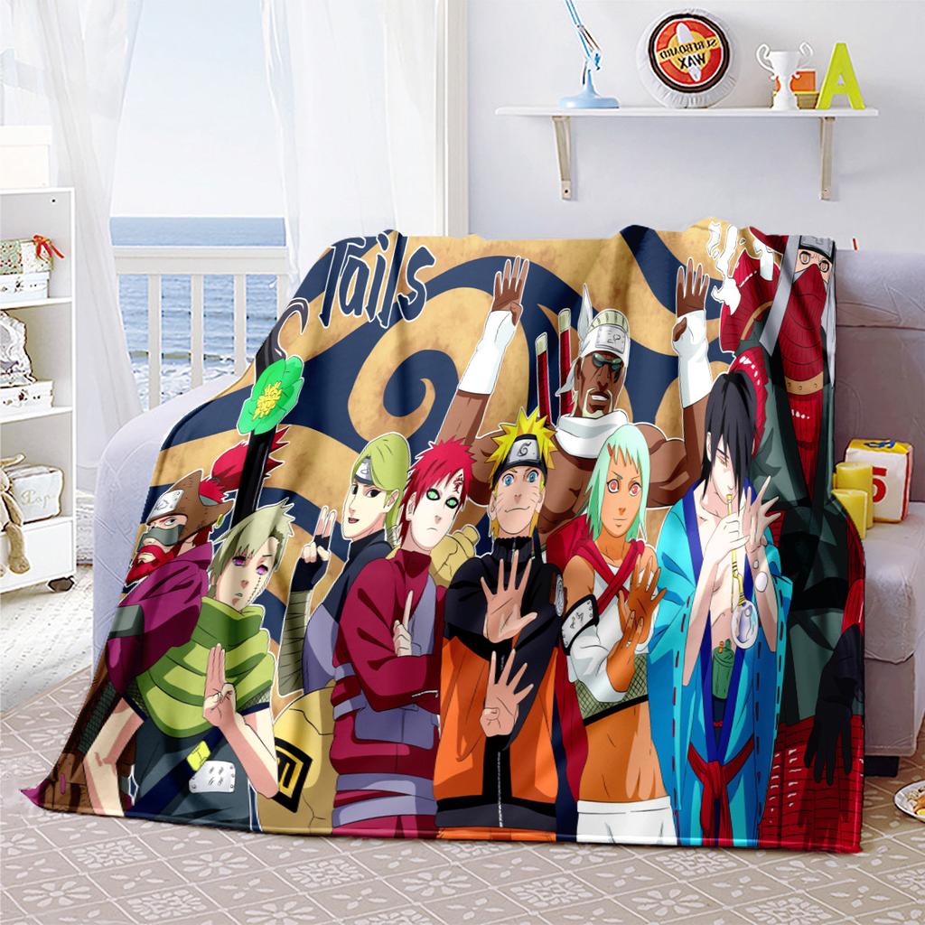 Japanese anime cartoon NARUTO famous Uzumaki Naruto blanket soft home furnishing nap decoration four seasons warm Sherpa blanket B8