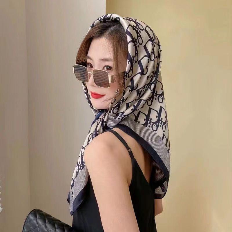 Hangzhou Silk 90 Square Scarves Silk Scarves Women Travel With Shirts Spring And Autumn Versatile Small Shawls