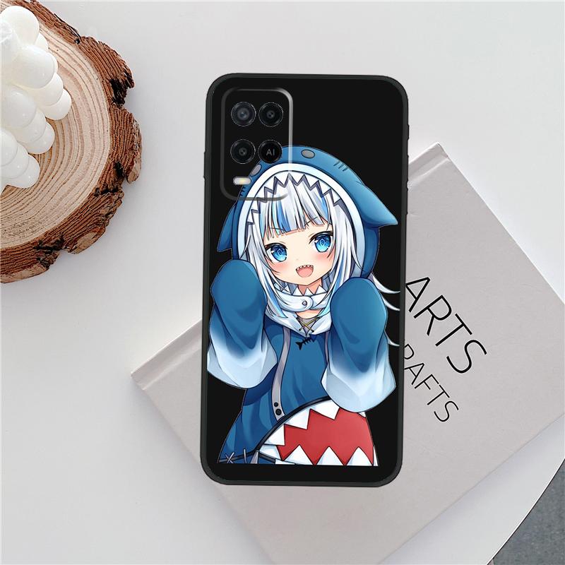 Anime Hololive Gawr Gura Case For Oppo A18 A38 A58 A78 A98 A79 A40 A60 A80 A16 A76 A96 A15 A74 A94 A54 A77 A17 Cover