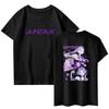 Fashionable Round Neck Short Sleeve Work Clothes Printed Tops For Womens Summer Tops