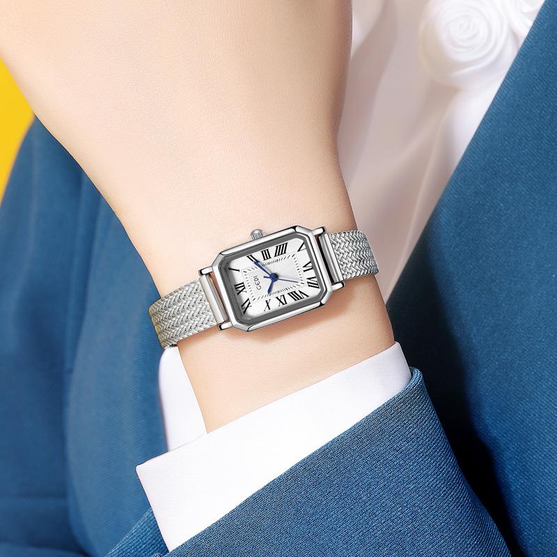 High Value Medieval Women'S Watch Retro Roman High-End Watch Classic Square Plate Quartz Watch