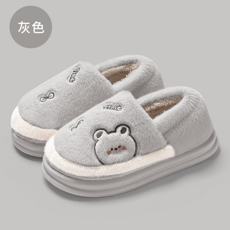 

Тапочки хлопковые с задником женские зимние для пары домашние бытовые мужские с начесом утолщенные теплые хлопковые туфли мужские зимние легкие 39-40 [Suitable for 38-39 feet]