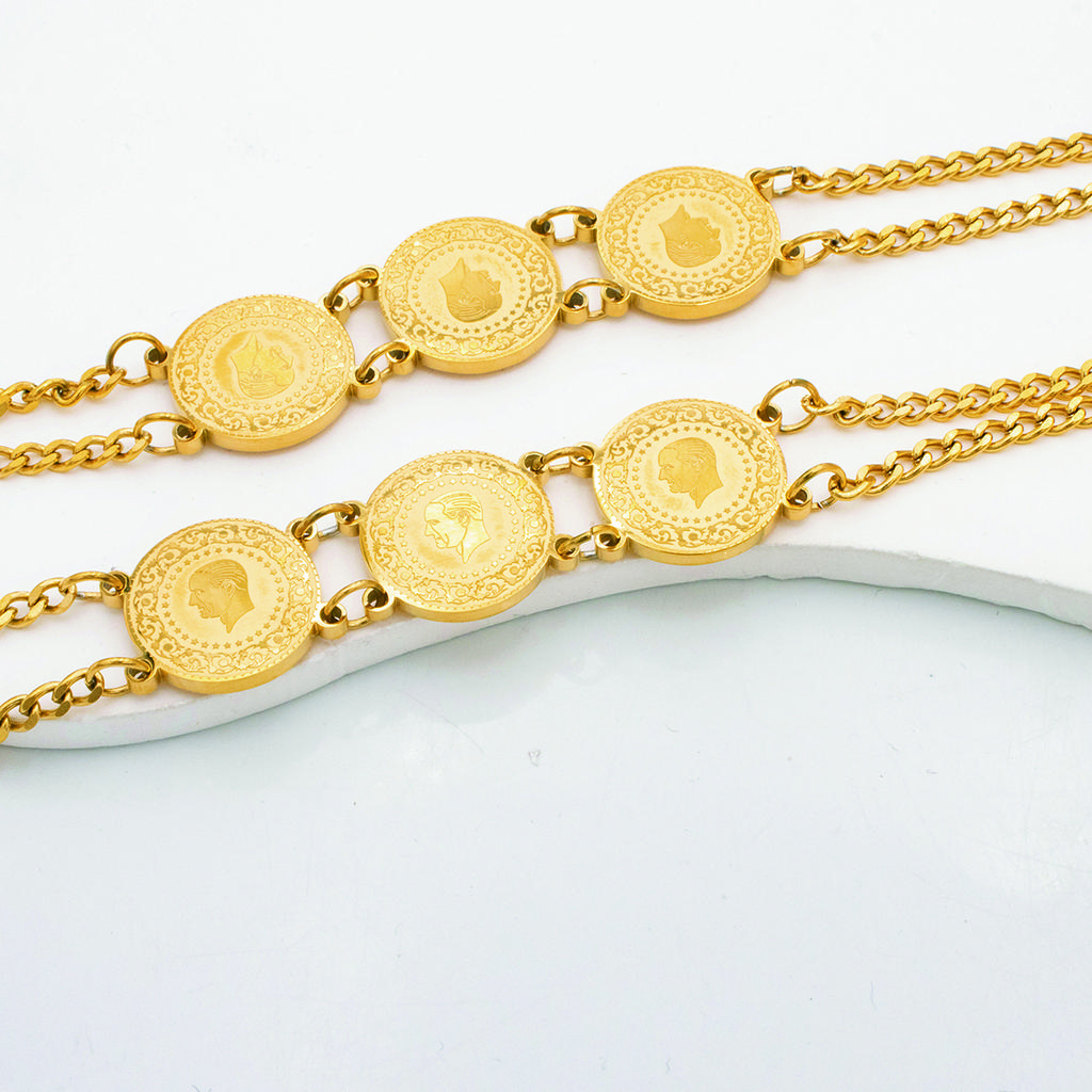 2025 New Luxury Gold Color Bracelet - Stainless Steel Jewelry for Women, Hypoallergenic Gift & Party Accessories