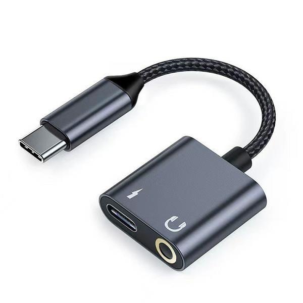 Beline Adapter Rozdzielający Usb-C Na    Usb-C/Jack 3,5Mm 60W Czarny/Black Dac Blnaa01