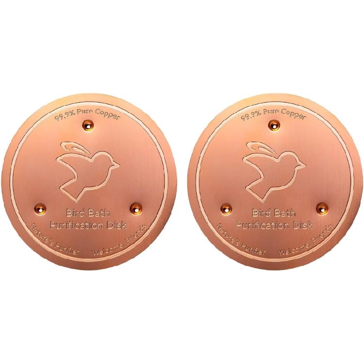 Bird Bath Purification Disk Copper Cleaning Disk Feeder Accessories Triple-Point Support Purifier Plate For Fountain