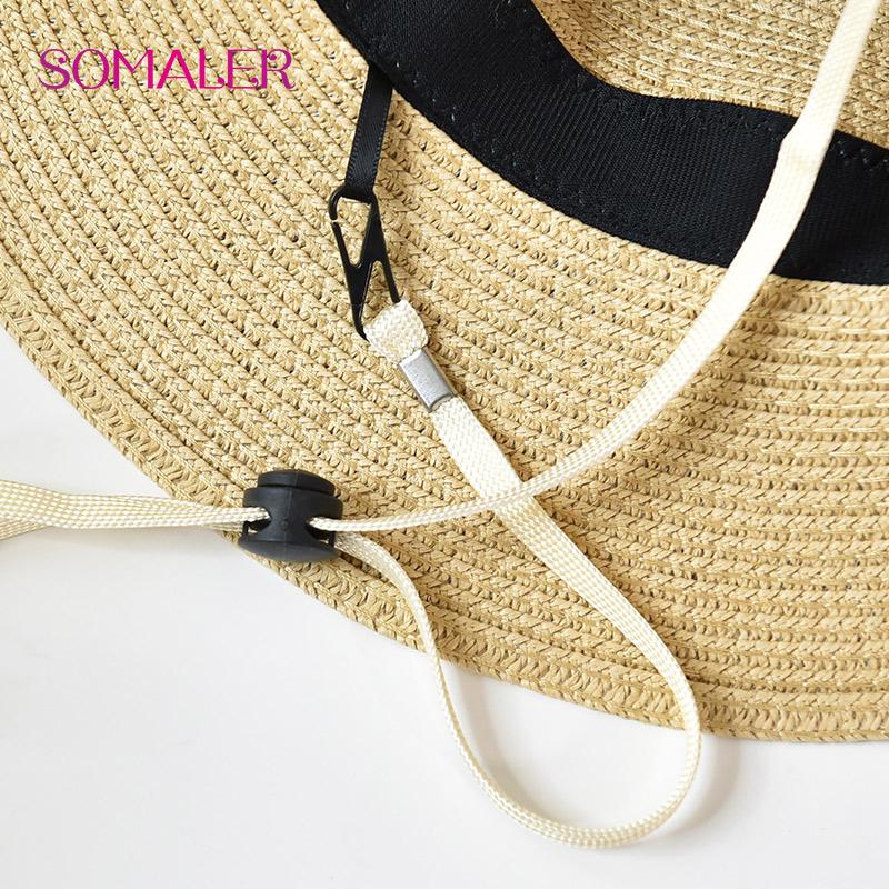 SOMALER Pălării Panama de Vară pentru Femei Bărbat Pălărie de Paie Protecție UV Plajă Călărie de călătorie