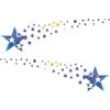 1 Set Holographic Laser Falling Stars Graphics Car Body Side Stickers Starry Sky Racing Sport Stripe Decal Self-Adhesive Scratch Hidden Stickers for