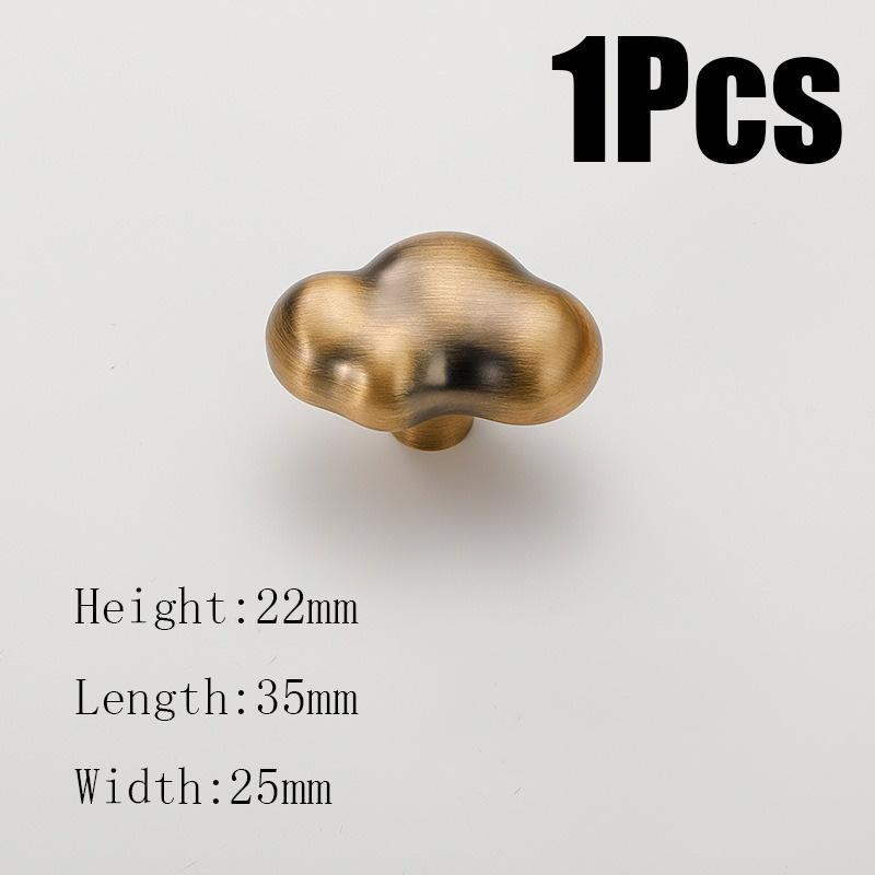 Creative Furniture Silver Shiny Wardrobe Door Pulls Solid Brass Handles Shoe Cabinet Kitchen Drawer Irregular Pebble Small Knobs