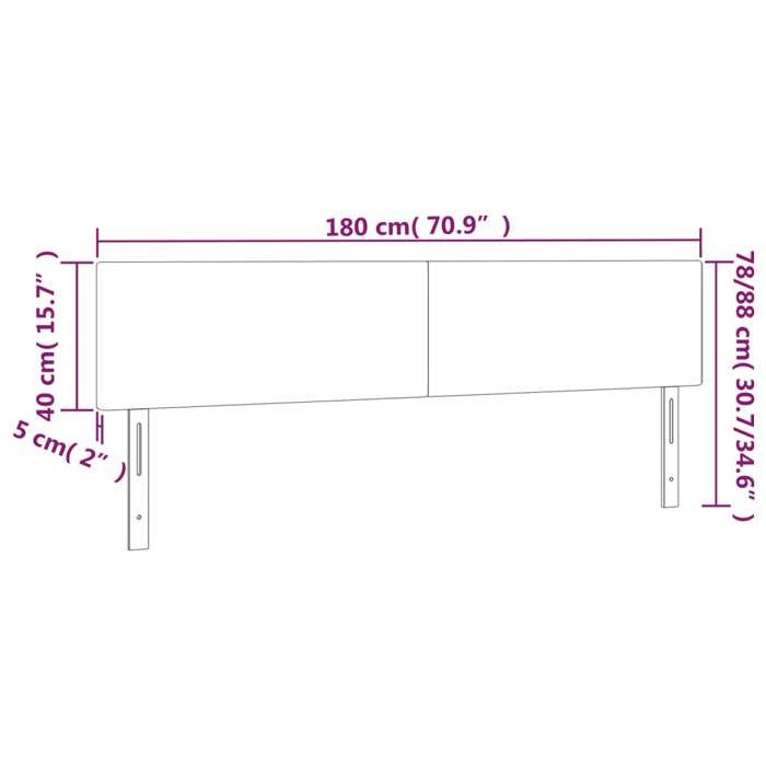 VidaXL Tête de Lit à LED Meuble de Chambre à Coucher Accessoire de Lit Double Tête de Cadre de Lit Intérieur Vert Foncé 3121395