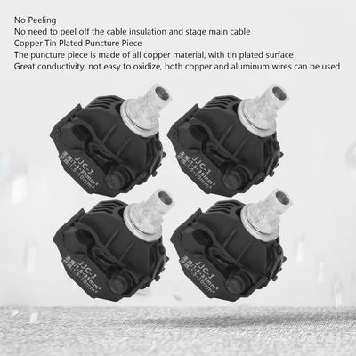 Insulation Piercing Connector 5 Pcs 1KV No Peeling Piercing Clamp High Low Voltage Cable Splitter Main Branch Line Connector