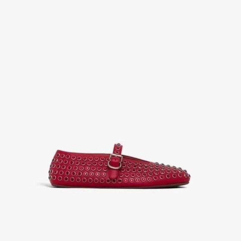 2025 Krystaller Dames Ballett Lolita Sko varsler Flats Vulkaniserte Designer Loafers Diamantbesatte Mary Jane Sko