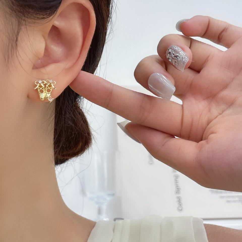 Elegant Ballet-Inspired Butterfly Earrings for Women
