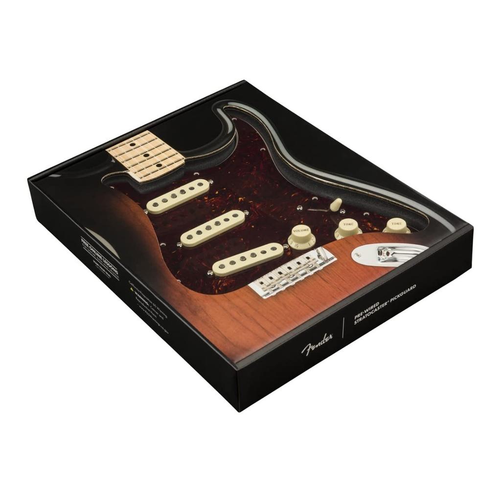 Fender Pre-Wired Strat Pickguard Custom Shop Fat 50's SSS Tortoise Shell 11 Hole