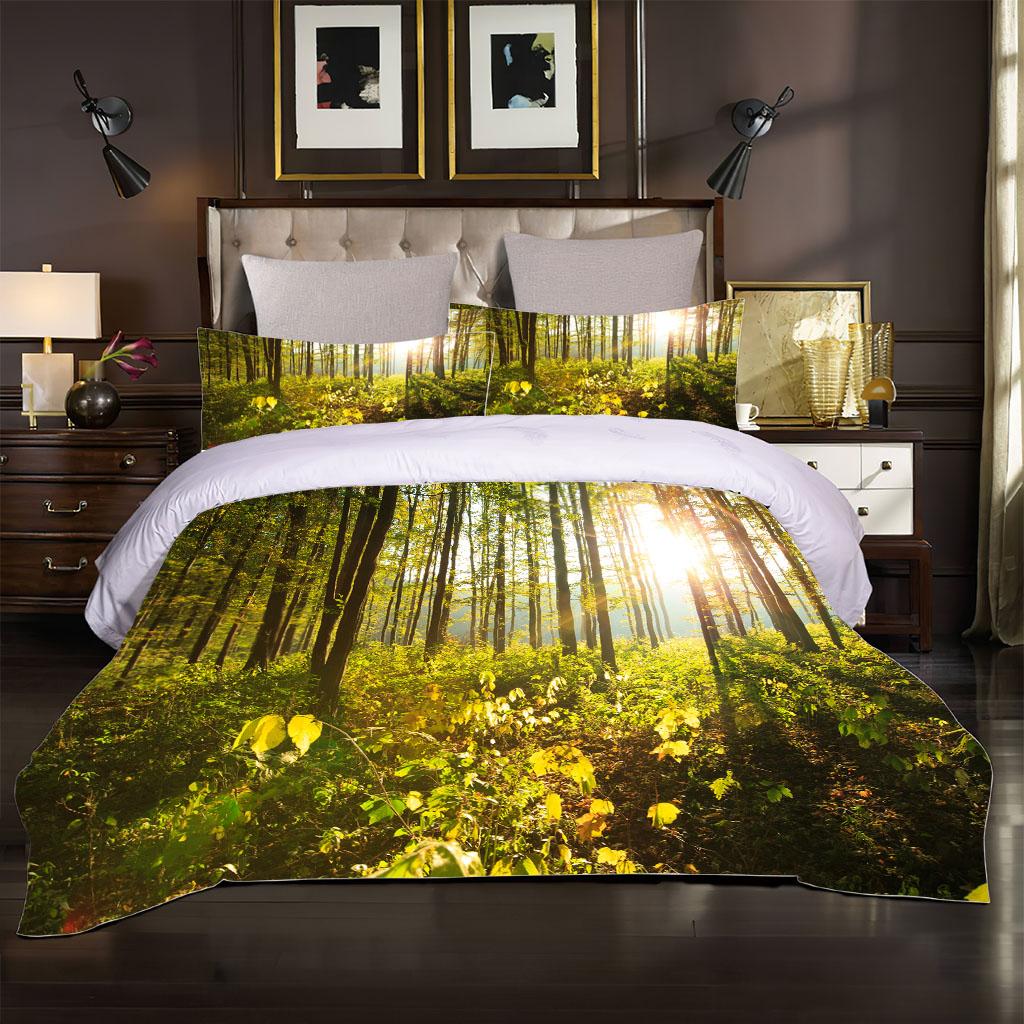 Kid Bedroom Duvet Cover Collections 3D Print Plant Forest Deep Forest Bedding Collection Single Twin Full Queen King Size Bed  Pillowcase