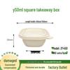 ZL 450ml Disposable Corn Starch Meal Box