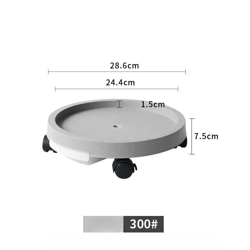 Mobile Flowerpot Tray Universal Wheel Circular Plastic Base Portable and Thick Resin Flowerpot Accessories for Home Use