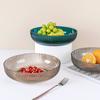 Pet Fruit Plate Snack Plate, Chinese Daily Food Kitchen Fruit Plate, Household Three-Color Simple Fruit Snack Plate