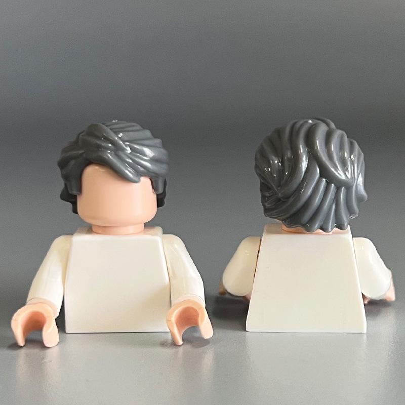 Compatible Lego Boy's Small Particle Hair Building Blocks MOC Parts DIY Assembly Toy Accessories