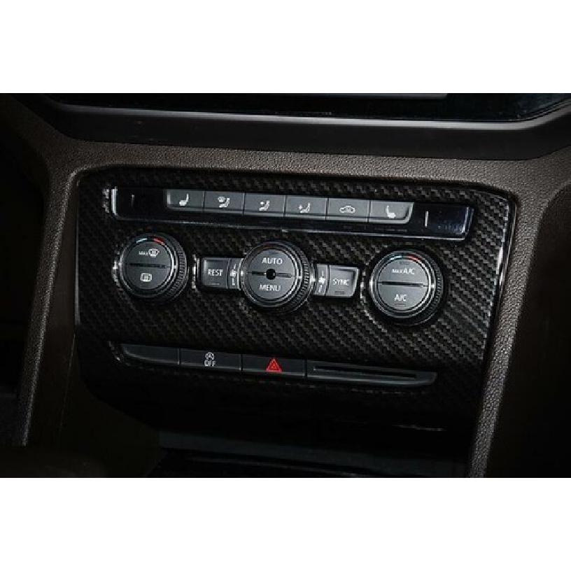 For Volkswagen Atlas 2018- Carbon Fiber Central Console AC Switch Panel Trim