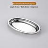 Stainless Steel Oval Plate for Grilled Fish, Steamed Fish, Fruit, Rice, Noodles, and Eggs.