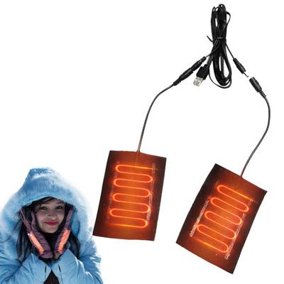 2 In 1 USB Heating Cloth Pad For Gloves Carbon Fiber Electric Heated Pad Keep Hands Warm Cushion For Winter Warming