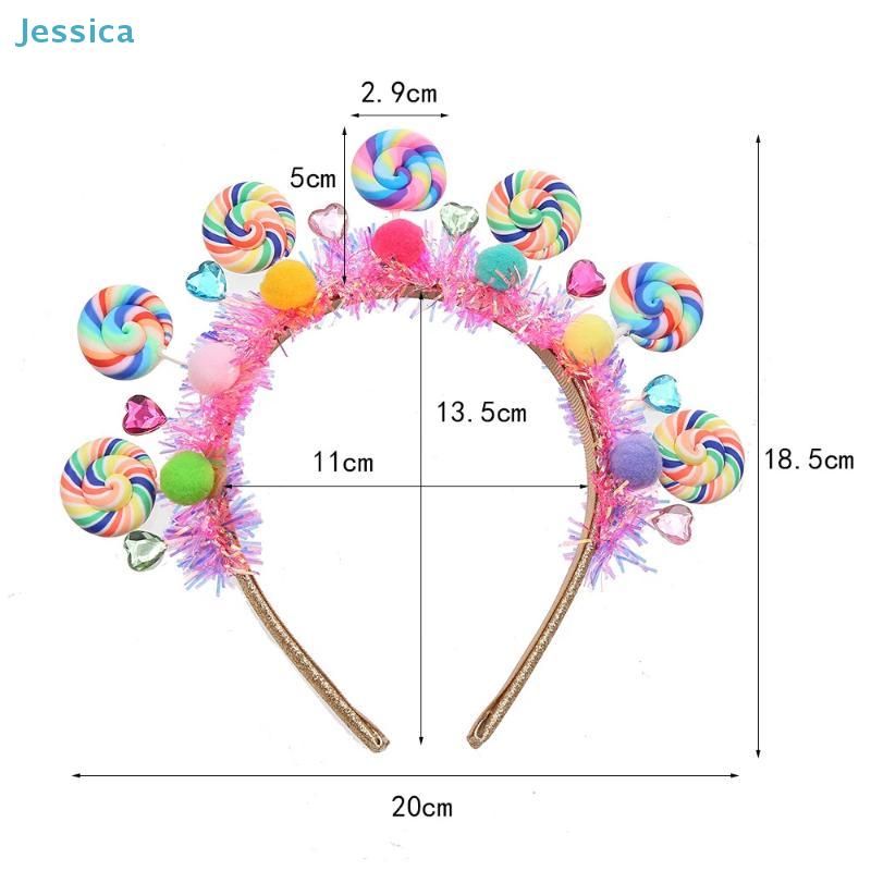 Bunte Pompon & Lutscher Stirnbänder - 1 Stück Lustiges Party Haaraccessoire für Mädchen