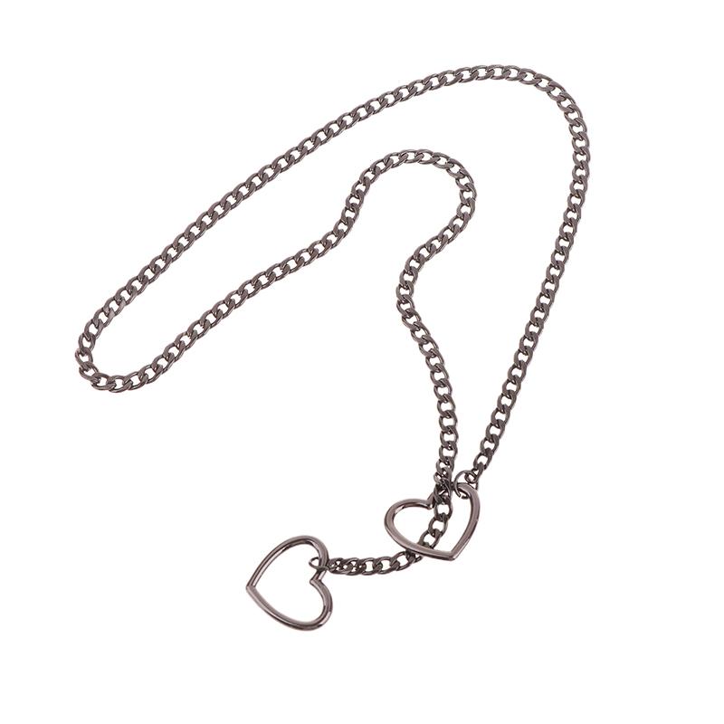 Slip Chain Necklace Rock Stainless Steel Cuban Long Necklace Jewelry Lariat Necklace