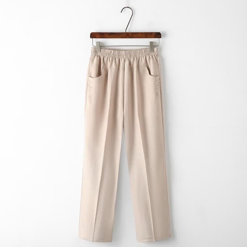 Hodo Women's High-Waist Straight-Leg Casual Pants